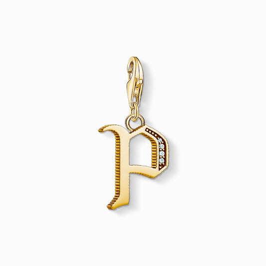 Thomas Sabo Yellow Gold Plated Cubic Zirconia Initial P 1622-414-39