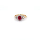 18ct Yellow Gold Ruby and Diamond Ring