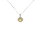9ct White Gold Yellow Sapphire and Diamond Necklace