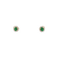 18ct Yellow Gold Emerald and Diamond Cluster Stud Earrings