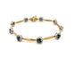 9ct Yellow Gold Sapphire and Diamond Bracelet