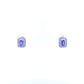 9ct White Gold Tanzanite and Diamond Earrings