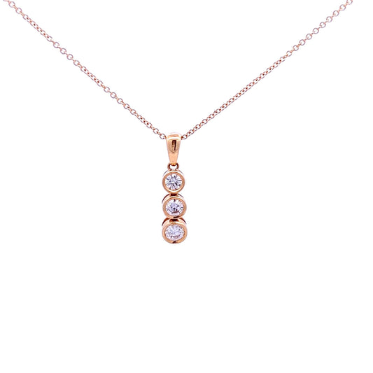 18ct Yellow Gold Brilliant Cut Diamond Pendant