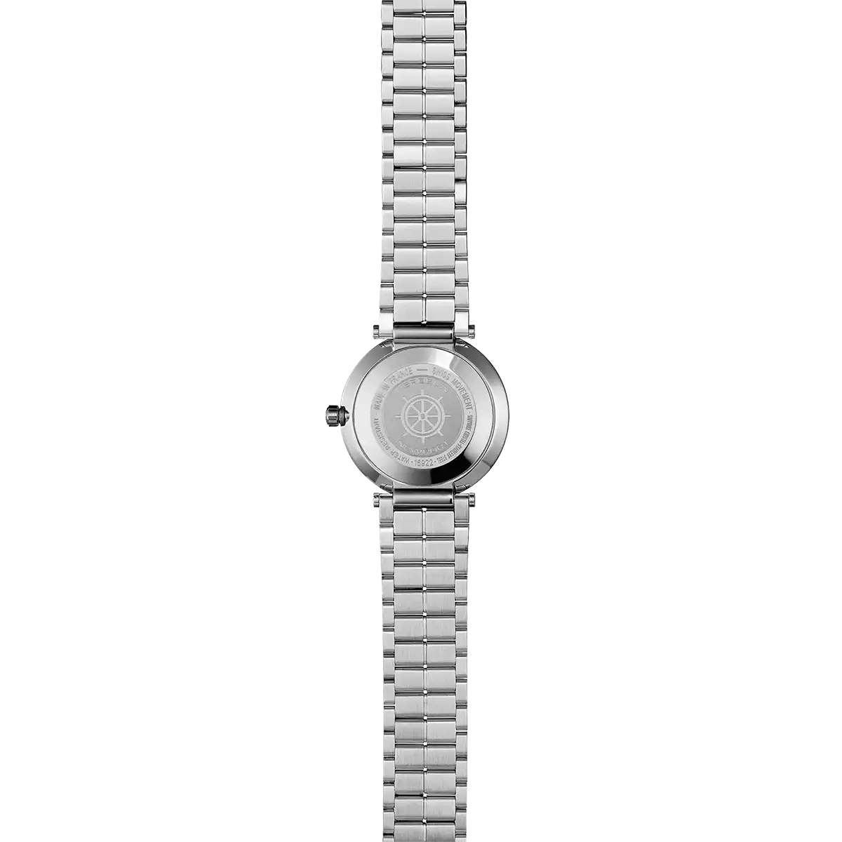 Herbelin Newport Slim Quartz Round Mother of Pearl Dial Stainless Steel Watch 16922B09