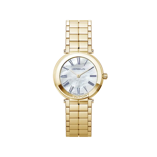 Herbelin Newport Slim Yellow PVD Women's Watch 16922BP09