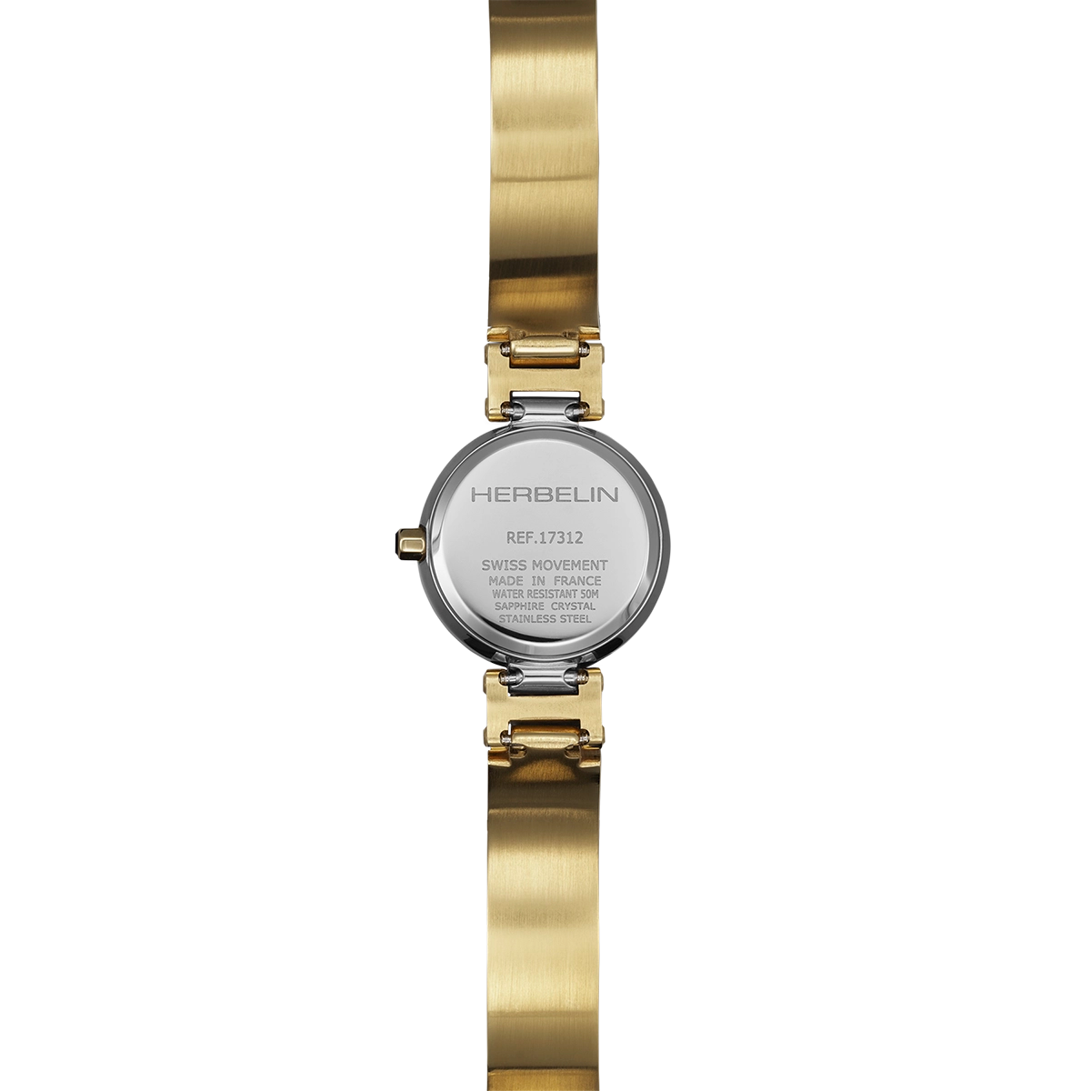 Herbelin Two Colour Lady H Dame Bangle Watch 17312BMT1N19