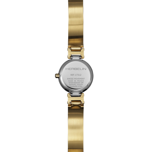 Herbelin Two Colour Lady H Dame Bangle Watch 17312BMT1N19