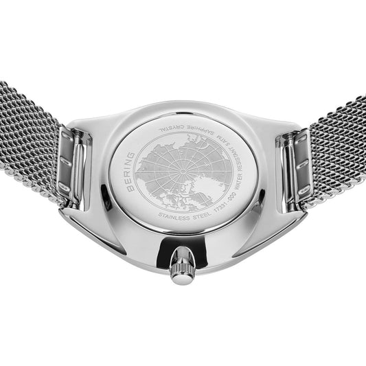Bering Solar Stainless Steel Metallic Dial Mesh Bracelet Watch 17331-000