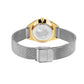Bering Solar Round White Dial Two Colour Mesh Bracelet Watch 17331-010