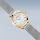 Bering Solar Round White Dial Two Colour Mesh Bracelet Watch 17331-010