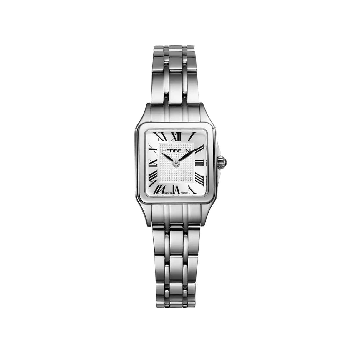 Herbelin Luna Mini Quartz Square Dial Stainless Steel Bracelet Watch 17407B08
