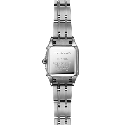 Herbelin Luna Mini Quartz Square Dial Stainless Steel Bracelet Watch 17407B08