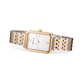 Bering Rectangular White Dial Two Colour Case Link Bracelet