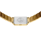 Bering Rectangular White Dial Yellow Gold Plated Case and Links Bracelet