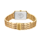 Bering Rectangular White Dial Yellow Gold Plated Case and Links Bracelet
