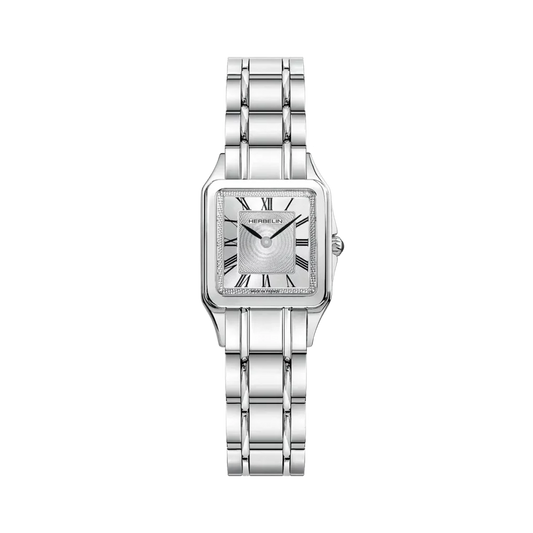Herbelin Luna Silver Colour Roman Numeral Dial Steel Bracelet Watch 17457B01