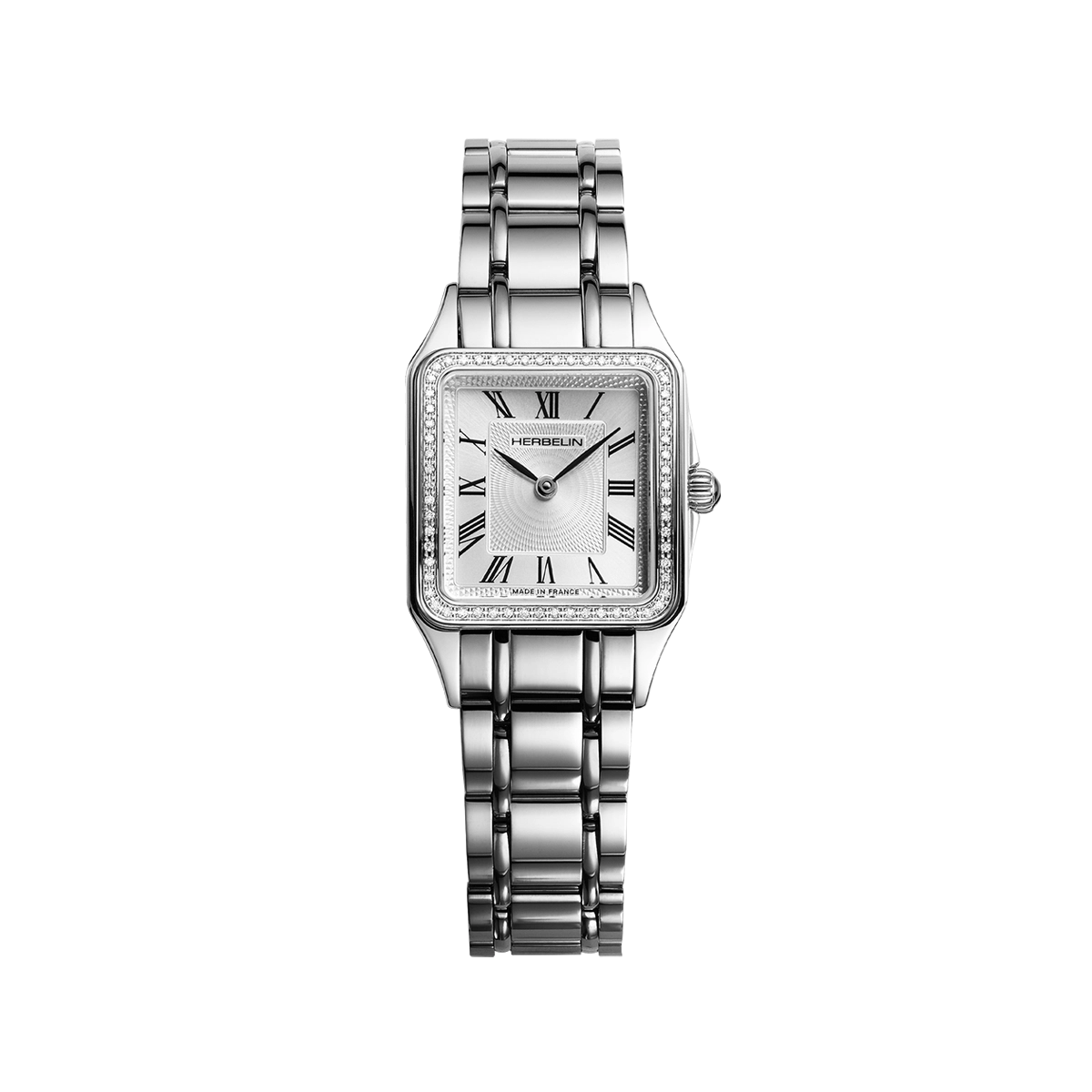 Herbelin Luna Dame Diamond Stainless Steel Bracelet Watch 17457B62Y01
