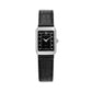 Herbelin Art Deco 1925 Diamond Black Dial Strap Watch 17577AP84