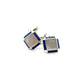 Sterling Silver Lapis Lazuli and Mother of Pearl Square Cufflinks