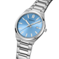 Bering Date Sunray Link 30mm Round Ice Blue Dial Steel Case and Link Bracelet 17639-707