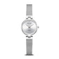 Bering Stainless Steel Round Diamond Dot Dial Mesh Bracelet Watch 17724-000