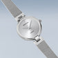 Bering Stainless Steel Round Diamond Dot Dial Mesh Bracelet Watch 17724-000