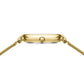 Bering Yellow Gold Plated Round Diamond Dot Dial Mesh Bracelet Watch 17724-330