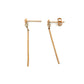 9ct Yellow Gold Slim Tube Dropper Earrings
