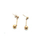 9ct Yellow Gold Bead Bar Bead Drop Earrings