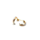 9ct Yellow White and Rose Gold Russian Style Twist Hoop Earrings