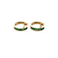 9ct Yellow Gold Emerald Hinged Hoop Earrings