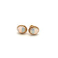 9ct Yellow Gold Oval Opal Stud Earrings