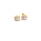 9ct Yellow Gold Oval Moonstone Stud Earrings