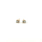 9ct Yellow Gold Aquamarine Claw Stud Earrings