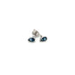 9ct White Gold Rubover Pear Cut Sapphire Stud Earrings