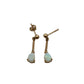 9ct Yellow Gold Teardrop Opal Drop Earrings
