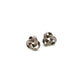 9ct White Gold Pave Diamond Knot Stud Earrings