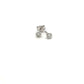18ct White Gold 0.30ct Brilliant Cut Diamond Rubover Stud Earrings