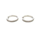 9ct White Gold 20mm Diamond Set Hoop Earrings