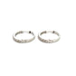 9ct White Gold 20mm Diamond Set Hoop Earrings