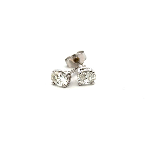 18ct White Gold 1.00ct Diamond Stud Earrings