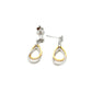 18ct White and Yellow Gold Diamond Drop Earrings