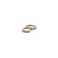 9ct White Gold 0.22ct Diamond 8mm Diameter Hinged Hoop Earrings