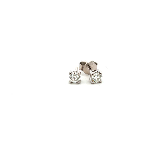 18ct White Gold 0.41ct Brilliant Cut Diamond Stud Earrings