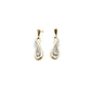 9ct Yellow and White Gold Diamond Drop Crossover Earrings