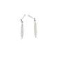 9ct White Gold 9 Brilliant Cut Diamond Drop Earrings