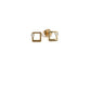 9ct Yellow Gold 0.10ct Princess Cut Diamond Stud Earrings