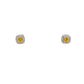 9ct White Gold Yellow Sapphire and Diamond Stud Earrings