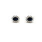 9ct Yellow Gold Sapphire and Diamond Cluster Stud Earrings