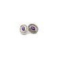 9ct White Gold Amethyst And Diamond Stud Earrings